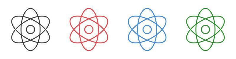 Simple colorful atom icon set. Vector. vector