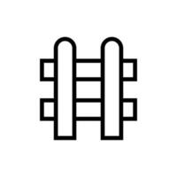 Simple rounded fence icon. Vector. vector