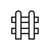 Simple rounded fence icon. Vector. vector