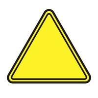 Triangular yellow sign icon. Vector. vector