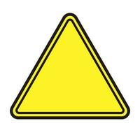 triangular amarillo firmar icono. vector. vector