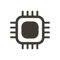 Semiconductor microchip. cpu chip. Vector. vector