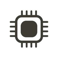 Semiconductor microchip. cpu chip. Vector. vector