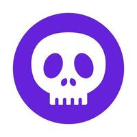 Purple skull mark. Poisonous or hazardous material. Vector. vector