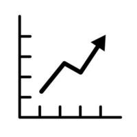 Scaled chart icon. Ascending chart. Vector. vector