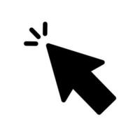 Mouse cursor click silhouette icon. Pointer click. Vector. vector