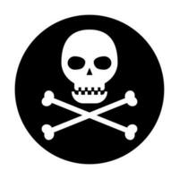 Skull mark. Toxic substance hazard icon. Vector. vector