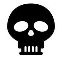 cráneo silueta icono. muerte cráneo icono. peligro signo. vector. vector