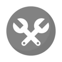 Spanner icon in settings. Improvements. Vector. vector