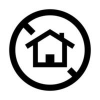 Residential Regulations. Housing and prohibition silhouette icon. Vector. vector