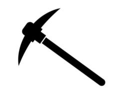 Mining pickaxe silhouette icon. Digging. Vector. vector