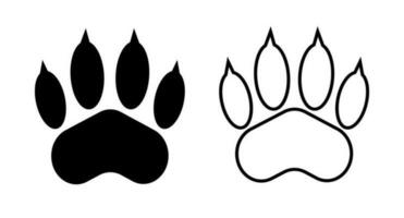 Paw icon set. Pet and animal. Vector. vector