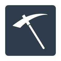 Square pickaxe icon. Mining sign. Vector. vector