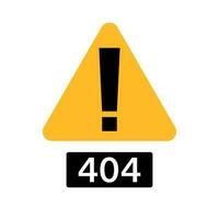 404 exclamación precaución icono. vector. vector