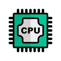 Modern CPU icon. cpu chip. Electronic component. Vector. vector