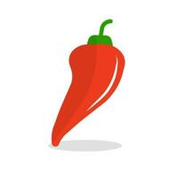 Chili pepper and shadow icon. Vector. vector