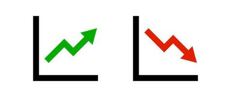 Growth and Decline Charts. Vectors. vector