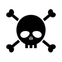 Skull and cross bones silhouette icon. Jolly Roger. Vector. vector