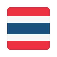Square Thai flag icon. Flag of the Kingdom of Thailand. Vector. vector
