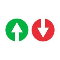 Round up and down arrow icon set. Up and down. Vector. vector