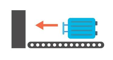 Flat design airport baggage inspection icons. Baggage security check. Vector. vector