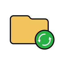 Folder synchronization icon. Update and backup. Vector. vector