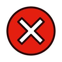 Round cross mark icon. Cancel button. Vector. vector