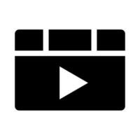 Video film silhouette icon. Reel. Vector. vector