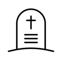 Simple Christian tomb icon. Grave. Vector. vector