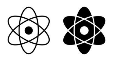 Atomic silhouette icon set. Elementary elements. Vector. vector