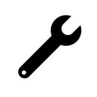Wrench silhouette icon. Tool. Vector. vector