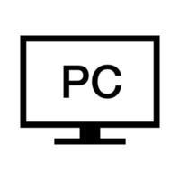 Simple PC icon. Computer. Device. Vector. vector