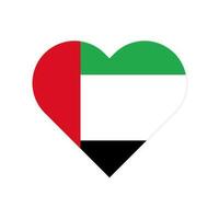 Flag of the United Arab Emirates in the shape of a heart. flag of the UAE. Vector. vector