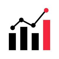 Chart and bar graph. Sales and statistics. Vector. vector