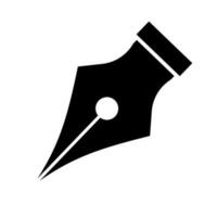 Fountain pen silhouette icon. Pen tool icon. Vector. vector