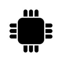 Semiconductor silhouette icon. cpu device. Vector. vector