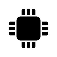 Semiconductor silhouette icon. cpu device. Vector. vector