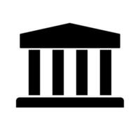 Temple and museum icon. Historic building. Old architecture. Vector. vector