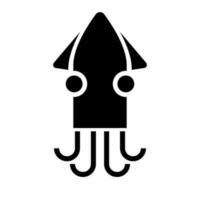 Pop squid silhouette icon. Vector. vector