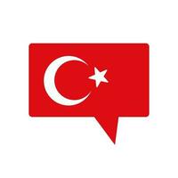 Turkish flag balloon icon. Vector. vector