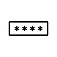 Password icon. Password hidden by asterisks. Vector. vector