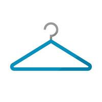 Blue clothes hanger icon. Vector. vector