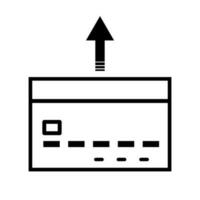 Card insertion icon. Card and arrow. Vector. vector