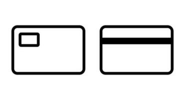 Front and back credit card icon set. Vector. vector