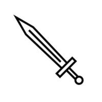 sencillo espada icono. ataque. vector. vector