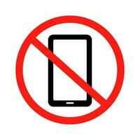 Smartphone use prohibited. Cell phone use prohibited. Vector. vector