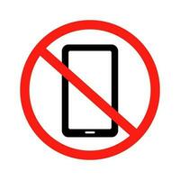 Smartphone use prohibited. Cell phone use prohibited. Vector. vector