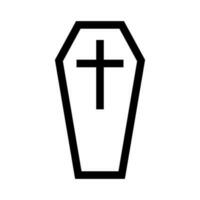 Simple coffin icon. Casket. Vector. vector