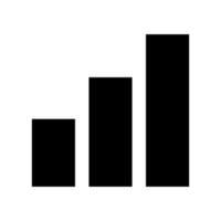 Bar graph silhouette icon. Statistical data. Vector. vector