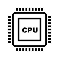 CPU icon. Processor icon. Vector. vector